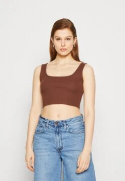 Even&Odd Top - Off White/dark Brown -Even And Odd Verkaufsgeschäft 01e3cc0610c54a3a975afa084b0512af