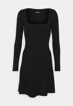 Even&Odd ECKIGER AUSSCHNITT MINI STRICKKLEID - Strickkleid - Black -Even And Odd Verkaufsgeschäft 02fc65678b964a74a7f8ac609f600649