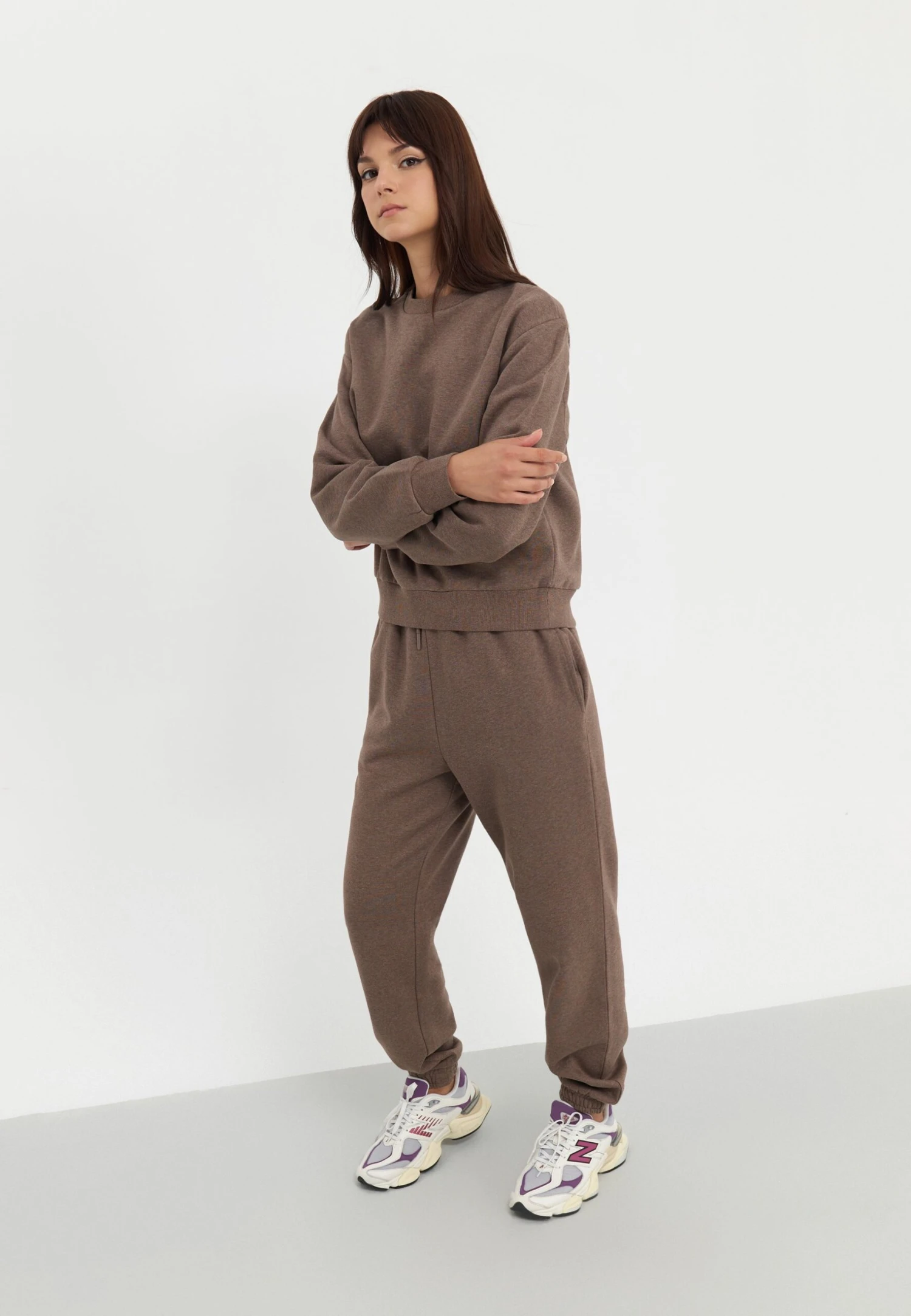 Even&Odd SET - Tracksuit Bottoms - Mottled Brown 2 Even&Odd SET - Tracksuit Bottoms - Mottled Brown – Bild 2