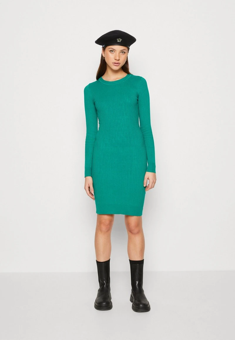 Even&Odd CREW AUSSCHNITT RIPP BASIC BODYCON MINI STRICKKLEID - Etuikleid - Green 2 Even&Odd CREW AUSSCHNITT RIPP BASIC BODYCON MINI STRICKKLEID - Etuikleid - Green – Bild 2