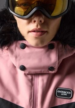 SKI JACKET WITH DETACHABLE FUR HOOD - Ski Jacket - Black/light Pink -Even And Odd Verkaufsgeschäft 0c1582ca9ac6449db1ba6cd1e43a72a9