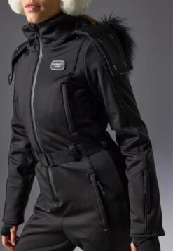 SKI SUIT WITH ADJUSTABLE BELT AND DETACHABLE FUR HOOD - Snowsuit - Black 12 SKI SUIT WITH ADJUSTABLE BELT AND DETACHABLE FUR HOOD - Snowsuit - Black -Even And Odd Verkaufsgeschäft 1cd28ae9fadc47eaaa09d8e690c82451