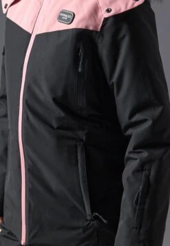 SKI JACKET WITH DETACHABLE FUR HOOD - Ski Jacket - Black/light Pink -Even And Odd Verkaufsgeschäft 1d91aeb69cce4ac8838066ed7c307319