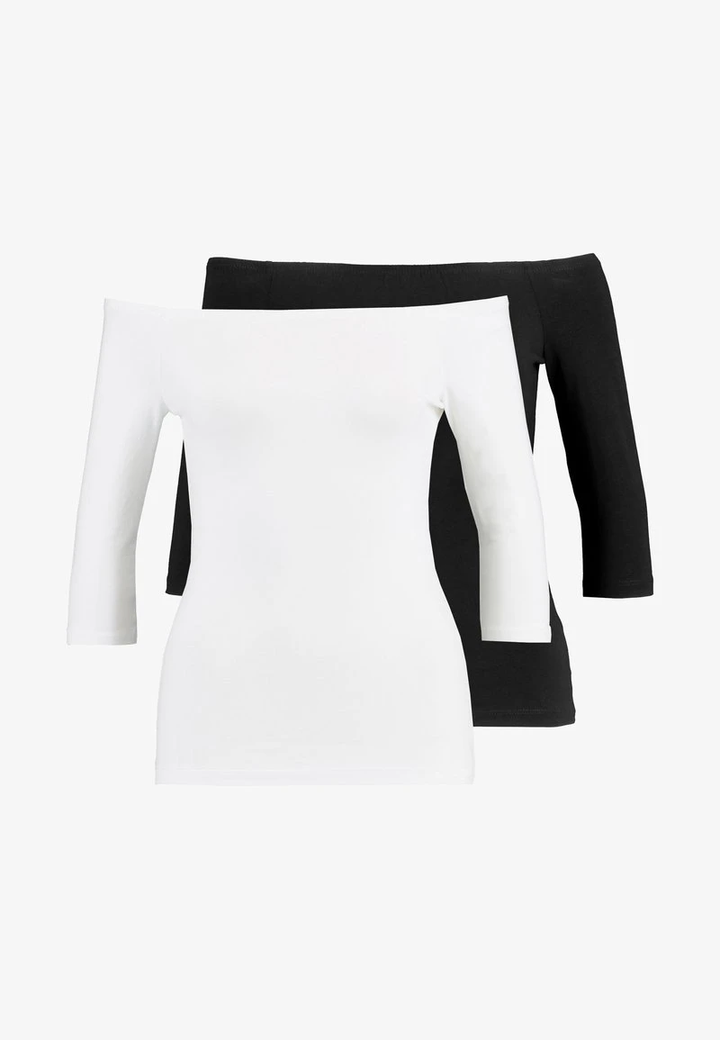 Even&Odd 2 PACK - Langarmshirt - White/black 5 Even&Odd 2 PACK - Langarmshirt - White/black – Bild 5