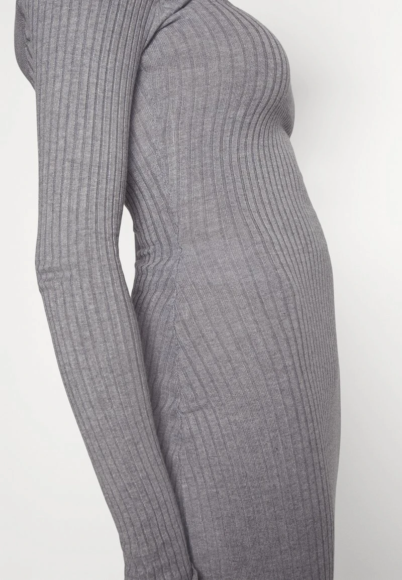 Even&Odd V AUSSCHNITT RIPP MINI STRICKKLEID - Etuikleid - Mottled Grey 6 Even&Odd V AUSSCHNITT RIPP MINI STRICKKLEID - Etuikleid - Mottled Grey – Bild 6