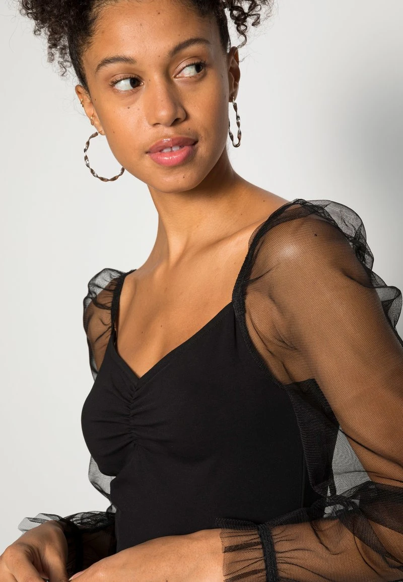 Even&Odd LONG PUFF SLEEVES RUSHING BODYCON DRESS - Cocktailkleid/festliches Kleid - Black 5 Even&Odd LONG PUFF SLEEVES RUSHING BODYCON DRESS - Cocktailkleid/festliches Kleid - Black – Bild 5