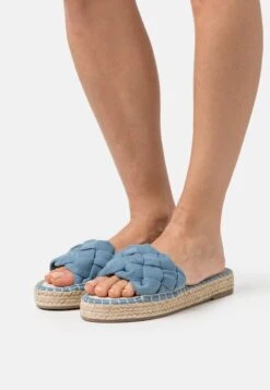 Even&Odd Pantolette Flach - Blue Denim