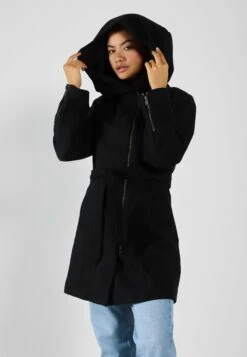 Even&Odd Short Coat - Black -Even And Odd Verkaufsgeschäft 4ad7e869f4ce45e99eb292a3314f1023