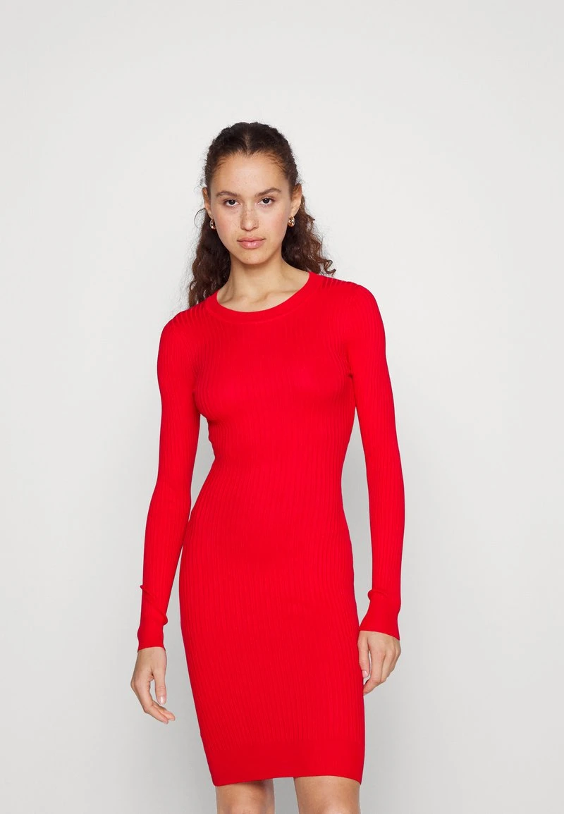 Even&Odd CREW AUSSCHNITT RIPP BASIC BODYCON MINI STRICKKLEID - Etuikleid - Berry 1 Even&Odd CREW AUSSCHNITT RIPP BASIC BODYCON MINI STRICKKLEID - Etuikleid - Berry