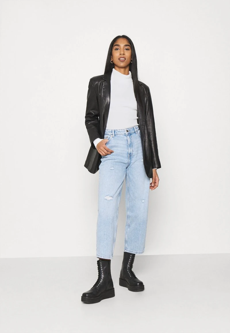 Even&Odd CROPPED TURTLE NECK 2 PACK - Strickpullover - Black/ White 1 Even&Odd CROPPED TURTLE NECK 2 PACK - Strickpullover - Black/ White