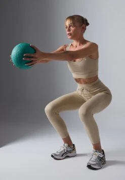 HIGH RISE CROPPED LEGGINGS WITH DRAWCORD - Leggings - Trousers - Beige -Even And Odd Verkaufsgeschäft 6ff8983b8e95470fbc3998d2f6f33d3c