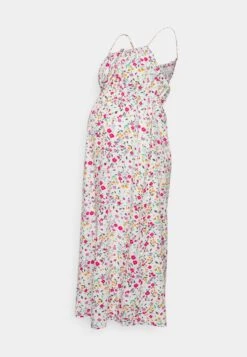 WOVEN_MAMA_MIDI SUMMER DRESS - Jerseykleid - White/yellow -Even And Odd Verkaufsgeschäft 7029cb30af3d473eb2638e3ef6a256a8