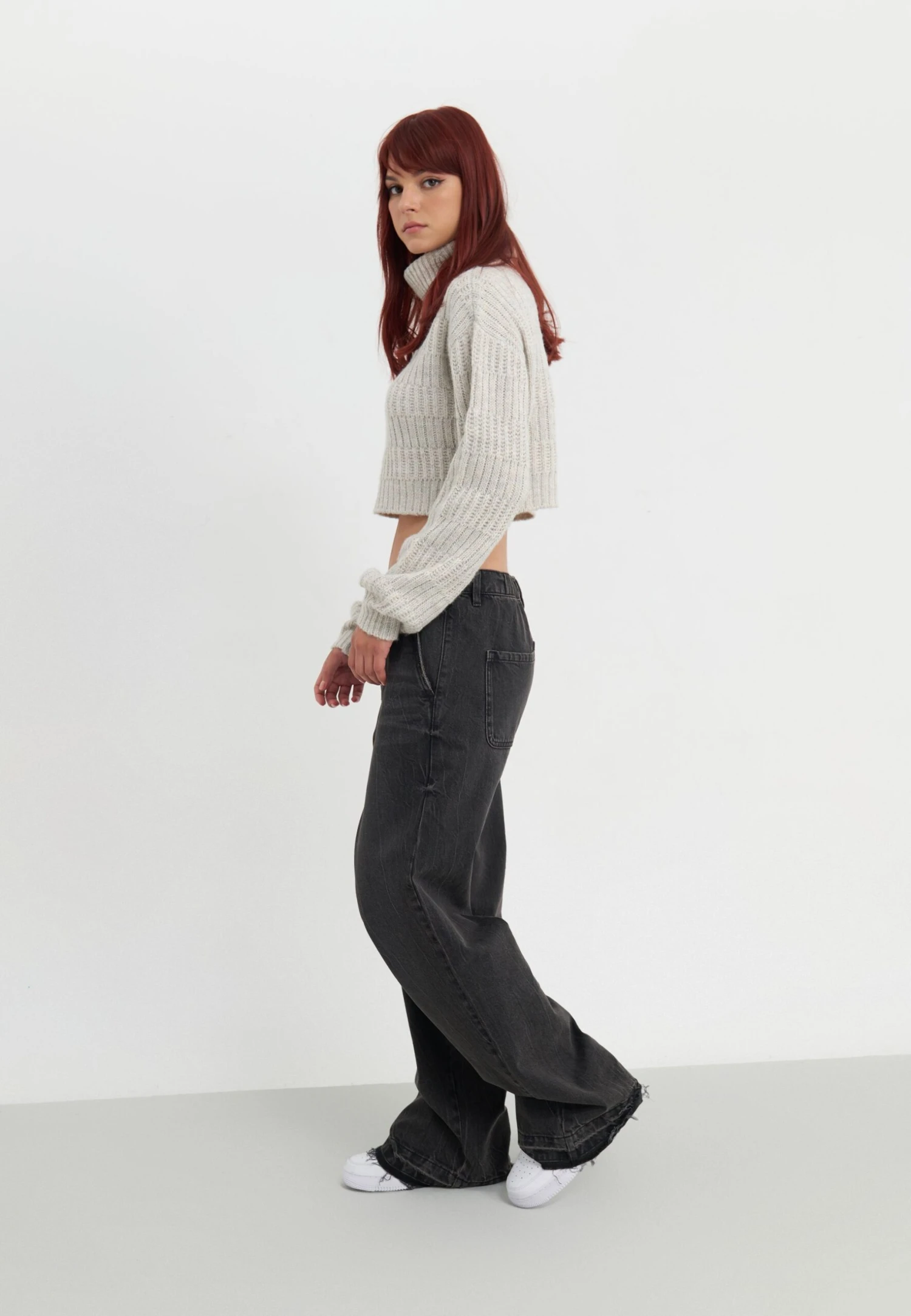 Even&Odd Wide Leg - Black Denim 2 Even&Odd Wide Leg - Black Denim – Bild 2
