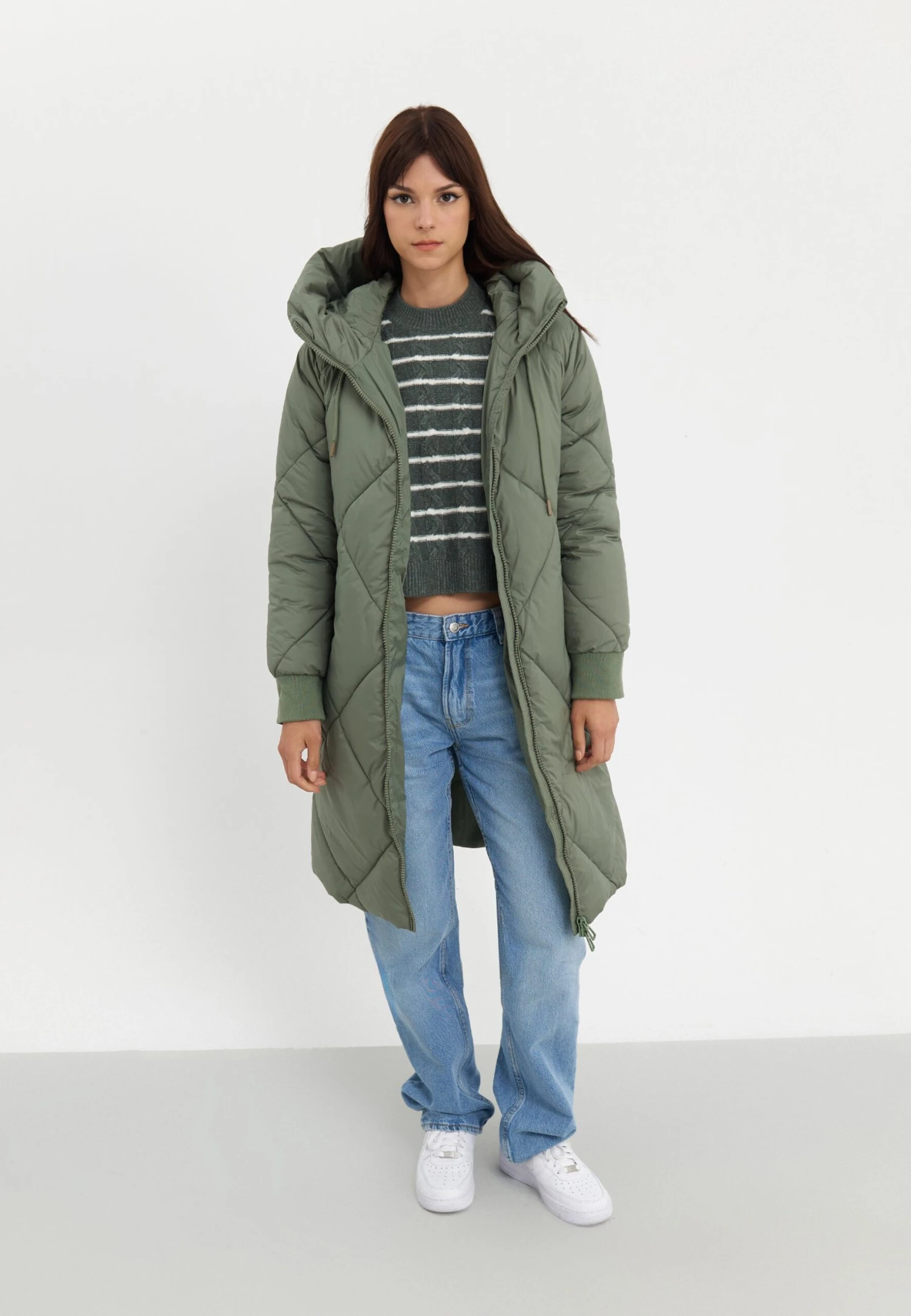 Even&Odd Winter Coat - Green 2 Even&Odd Winter Coat - Green – Bild 2