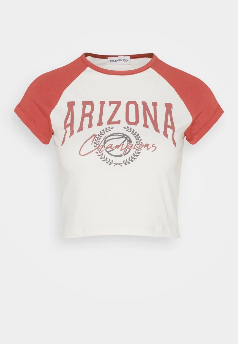 Even&Odd T-Shirt Print - White/red 5 Even&Odd T-Shirt Print - White/red – Bild 5