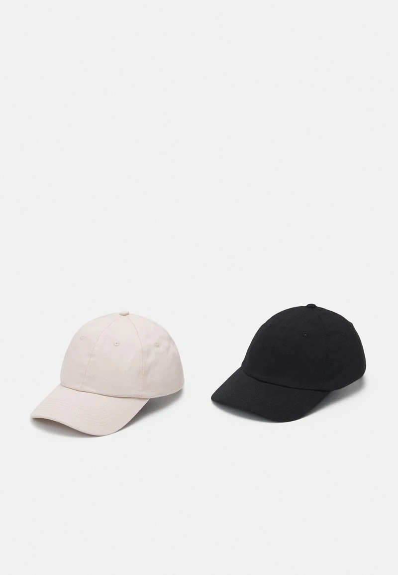 Even&Odd 2 PACK - Cap - Black/beige 1 Even&Odd 2 PACK - Cap - Black/beige