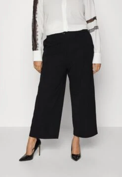 TAILORED WIDE LEG CULOTTE - Stoffhose - Black