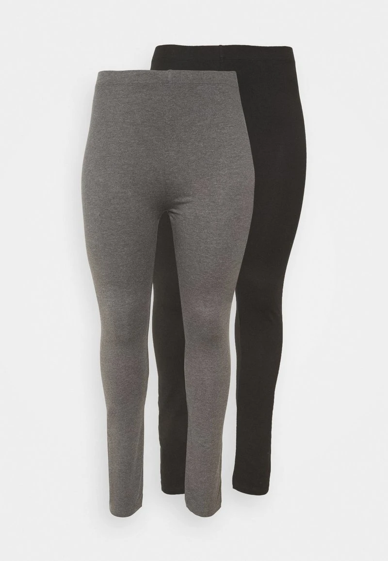 2 PACK - Leggings - Hosen - Black/grey 1 2 PACK - Leggings - Hosen - Black/grey