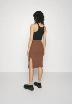 PENCIL SKIRT WITH SLIT - Bleistiftrock - Brown -Even And Odd Verkaufsgeschäft c9fa84346b7f4a1b95726dee77e1027d