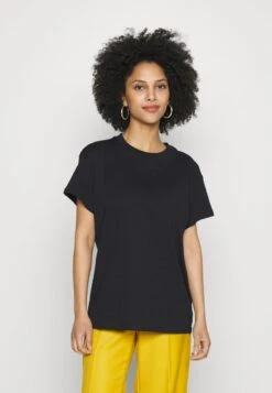 WASHED BASIC LOOSE TEE - T-Shirt Basic - Black