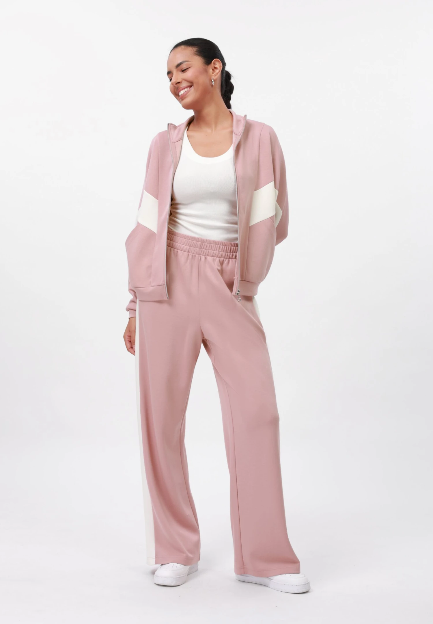 Even&Odd SET - Tracksuit - Dusty Pink/ecru 2 Even&Odd SET - Tracksuit - Dusty Pink/ecru – Bild 2
