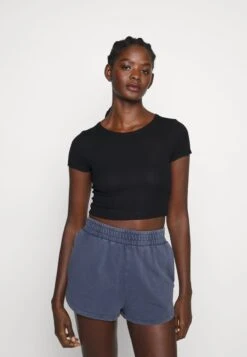 Even&Odd 2 PACK - T-Shirt Print - Black/white -Even And Odd Verkaufsgeschäft d91a0a0cd4d743a781f00b9d41bec5a7