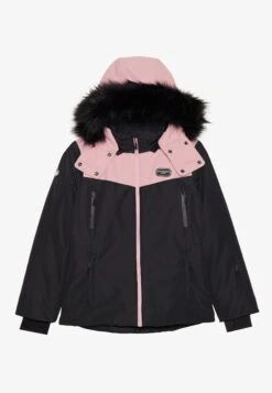 SKI JACKET WITH DETACHABLE FUR HOOD - Ski Jacket - Black/light Pink -Even And Odd Verkaufsgeschäft daa5ea8fca8c4657aad372e2eecc3c7d